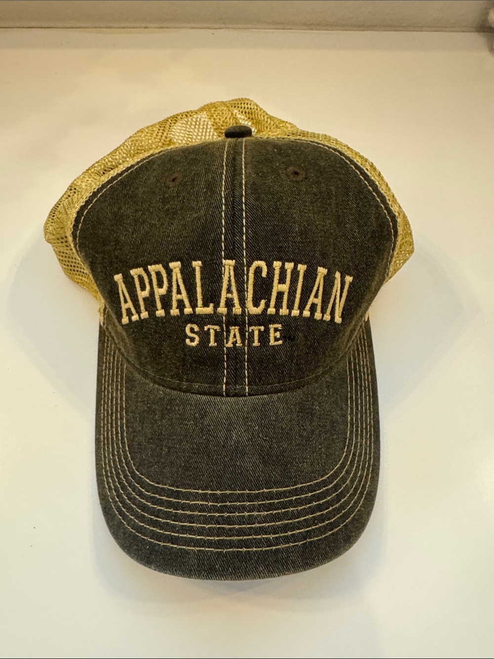 Appalachian State Adjustable Trucker Hat - Gray and Tan